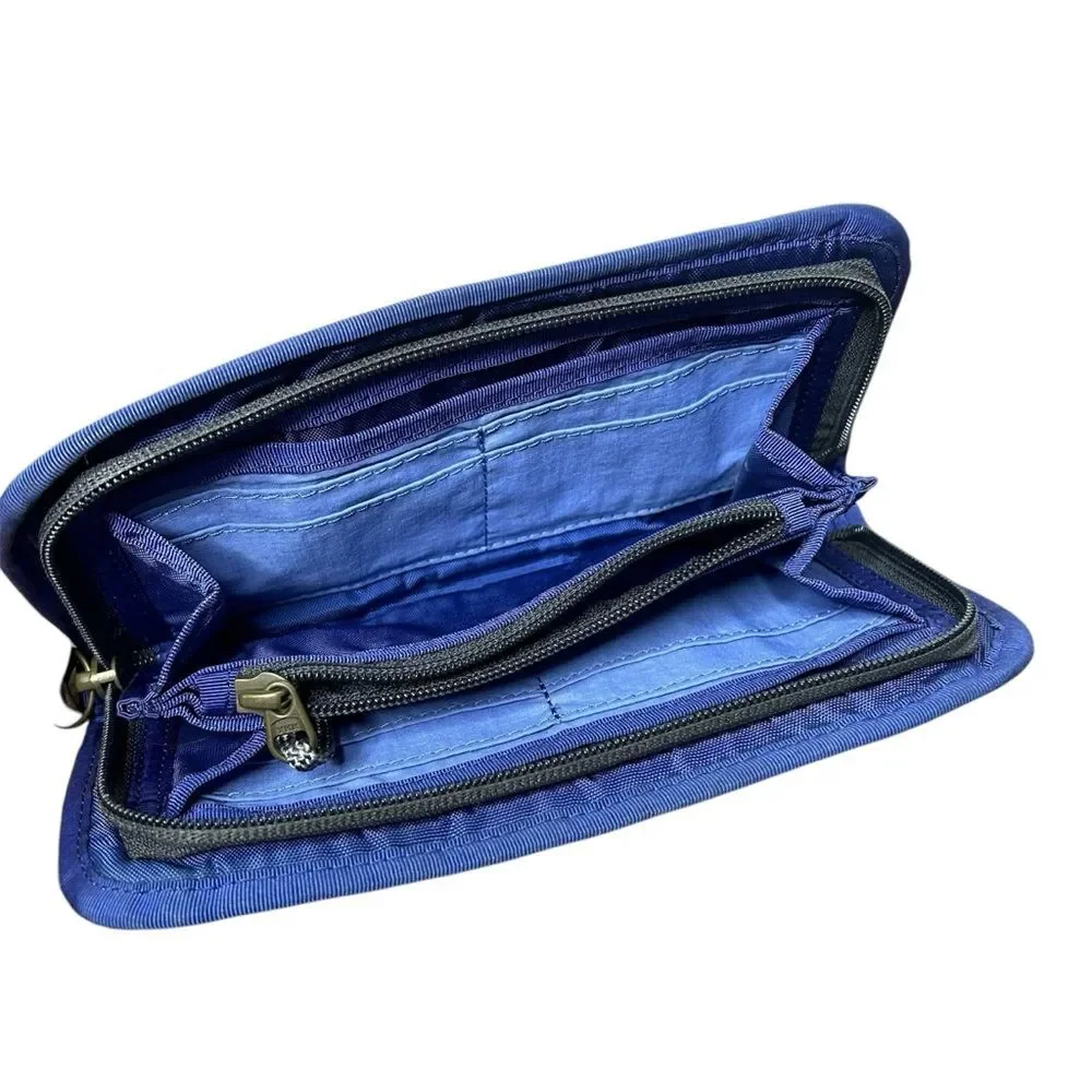 Overland Equipment Amelia Blue Embroidered Wallet Clutch